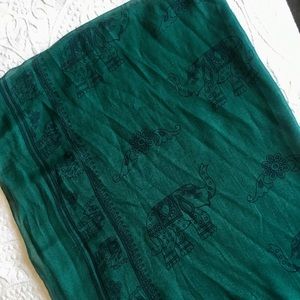 Soft green elephant scarf